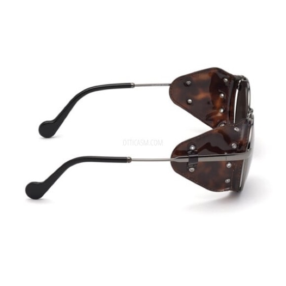 MONCLER BLAZON ANTHRACITE ROUND POLARIZED UNISEX SUNGLASSES ML 0182 - Picture 6 of 8